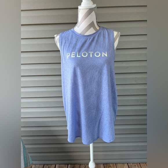 Peloton Distance Shirt Tail Tank Lavender Sz XL - Picture 2 of 5